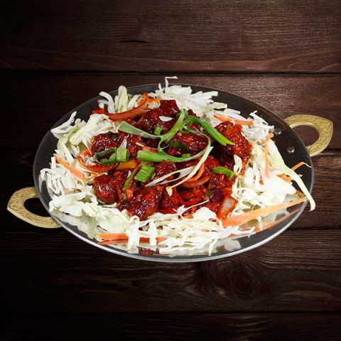 لحم كريسبي مع صوص حار